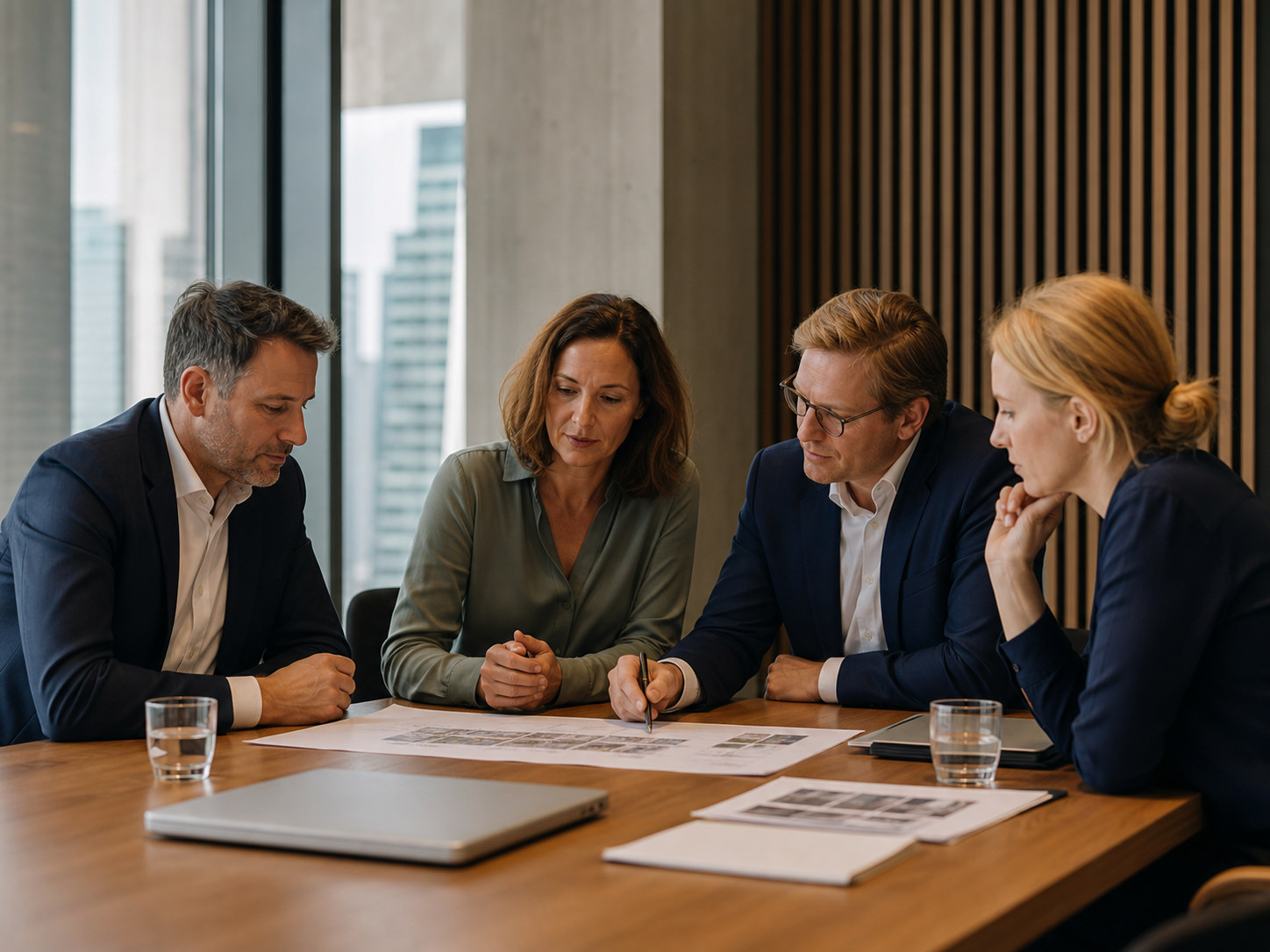 Zakelijk overleg over een investering